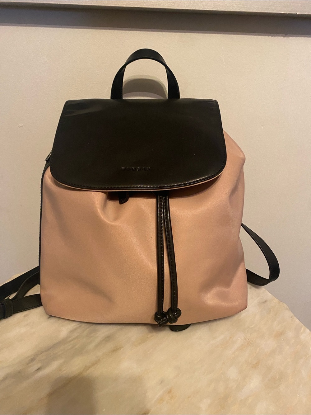 Rudsak Rose/black Nylon& leather backpack